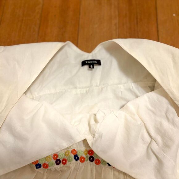 Tocca Ivory with Floral Embroidery Sleeveless Midi Dress (8) - Picture 4 of 4